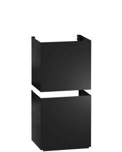 DADC 6000 Negro Obsidian Chimenea decorativa. Tubo y pieza telescópica para campanas DA 60x6 W, DA 6