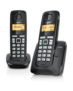Gigaset A270 Duo Teléfono DECT Negro Identificador de llamadas