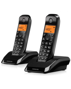 Motorola S12 Duo Teléfono DECT Identificador de llamadas Negro, Blanco