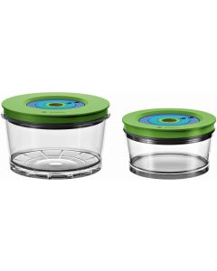 Bosch MMZV0SB2 recipiente de almacenar comida Caja Alrededor Verde, Transparente 2 pieza(s)