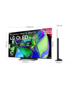 TV 55 LG OLED55C34LA OLED EVO 4K PROCESADOR Î±9 Gen6.  SMART TV WebOS 23 PEANA CENTRAL (G)