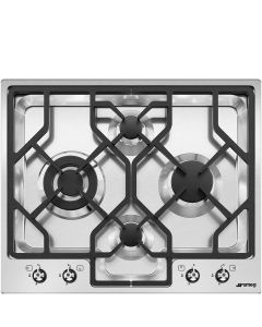 Smeg Classic PGF64-4 hobs Acero inoxidable Integrado 62 cm Encimera de gas 4 zona(s)