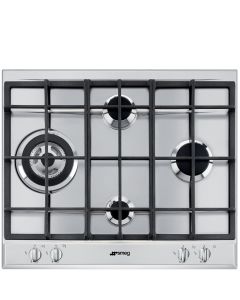 Smeg SLR64SGH hobs Acero inoxidable Integrado Encimera de gas 4 zona(s)
