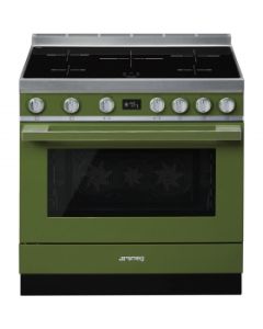 Smeg CPF9IPOG cocina Cocina independiente Con placa de inducción Oliva A+
