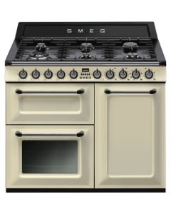Cocina Gas Smeg TR103P 6 Zonas 3 Hornos Gas Natural Crema