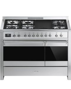 Cocina Gas Smeg A3-81 6 Zonas 2 Hornos 120 cm  Acero Inoxidable Gas Natural