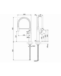 GRIFO FREGADERO SMEG MDF50CR CREMA