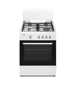Cocina + Horno INFINITON CC60BLE- Blanco, 4 Fuegos, 55 litros, ancho 60 cm