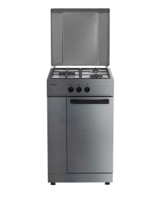 Cocina de Gas Natural, Butano- Infiniton CC3WO - Inox, 3 Fuegos, ancho 50cm, Quemador Wok