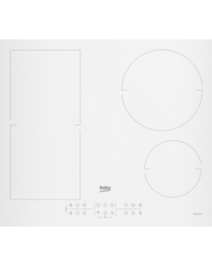 Beko HII64200FMTW - Placa Flex inducción blanca 4 zonas 7200W