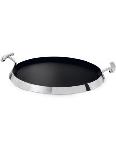 Grill redondo antiadherente en acero inoxidable