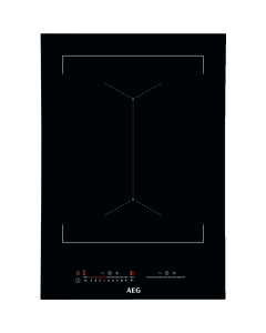 IKS42640KB 36 cm, 2 zonas com Puente, Inducción, Controles slider (0-9 con Power) individuales con t