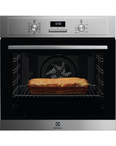 EOF3H54X Serie 600, SurroundCook, 72L.,60 cm.,Inox Antih., Aqua Clean, Multif. 9, Display LED, Mando