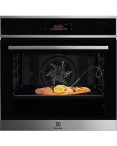 EOB8S09X Serie 800, SteamBoost, 72L., 60 cm., Cristal Negro/Inox, Limpieza Vapor, Multif. 19 + 3 Vap