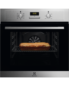 EOF3H40BX Serie 600, 65L.,60 cm.,Inox Antih., Aqua Clean, Multif. 7, Display LED, Mandos escamot., 2