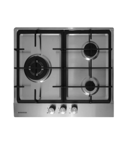 Placa gas Infiniton GAS-320WB 3 zonas 60cm quemadores desmontables - e